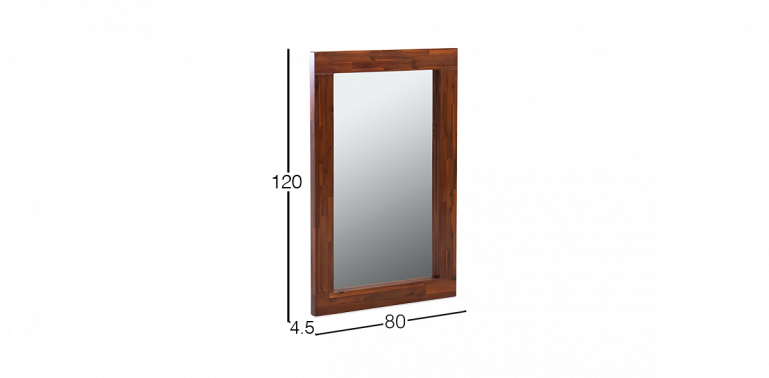 Espejo Rectangular 120 X 80 cm Kipos Café