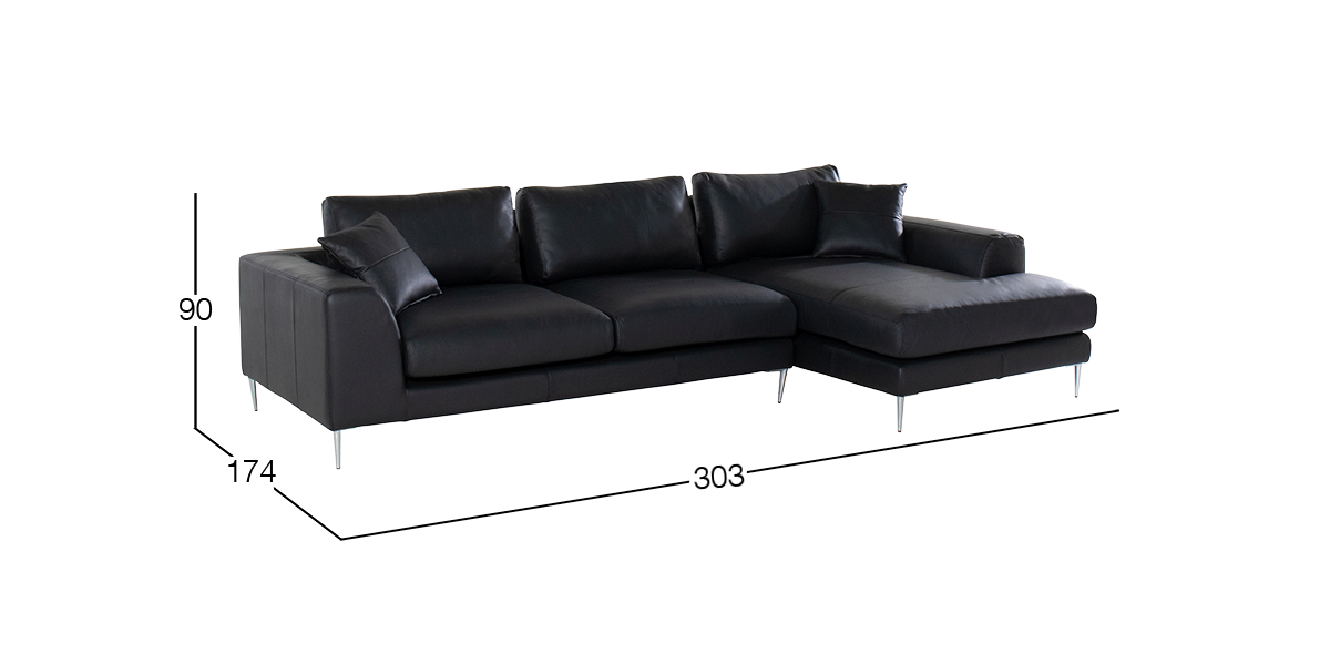MANHATTAN SALA EN L DERECHA NEGRO PIEL MATCH