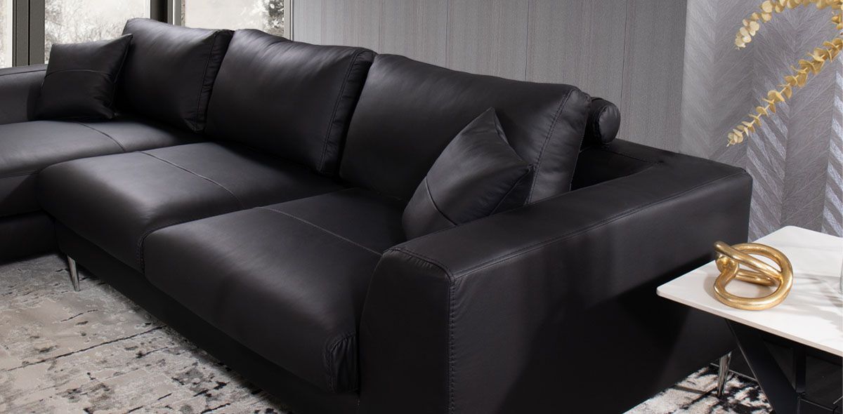 MANHATTAN SALA EN L DERECHA NEGRO PIEL MATCH