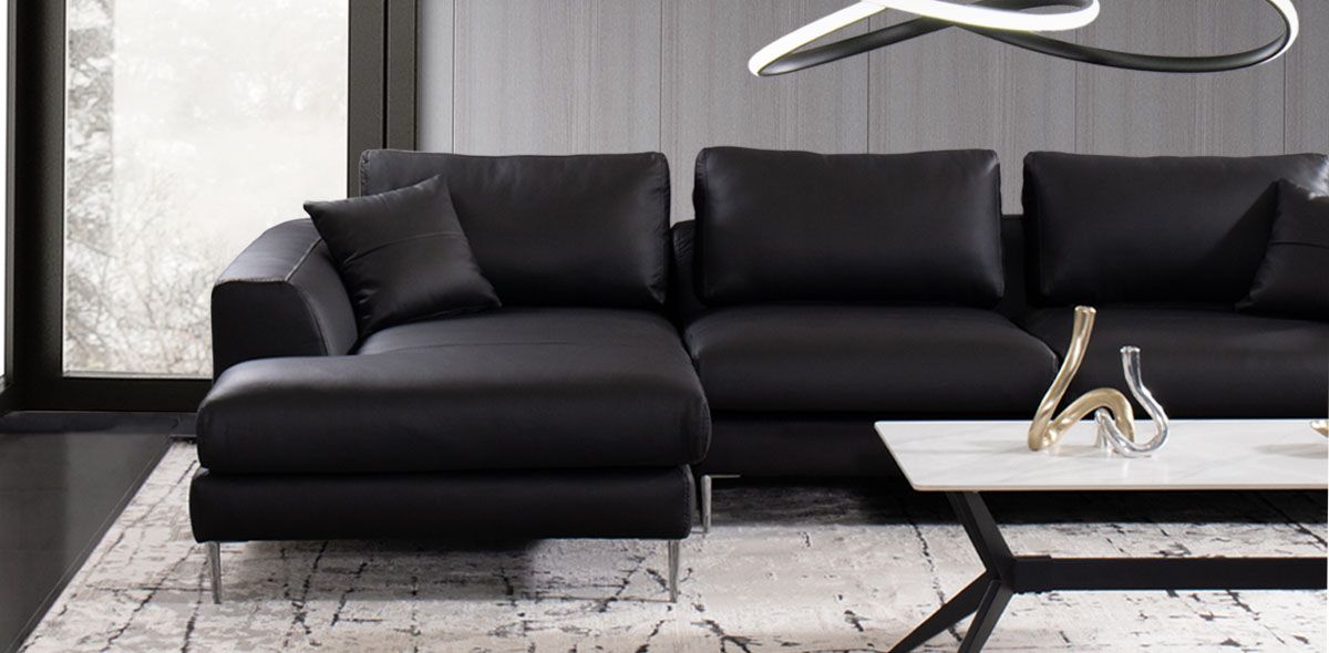 MANHATTAN SALA EN L DERECHA NEGRO PIEL MATCH