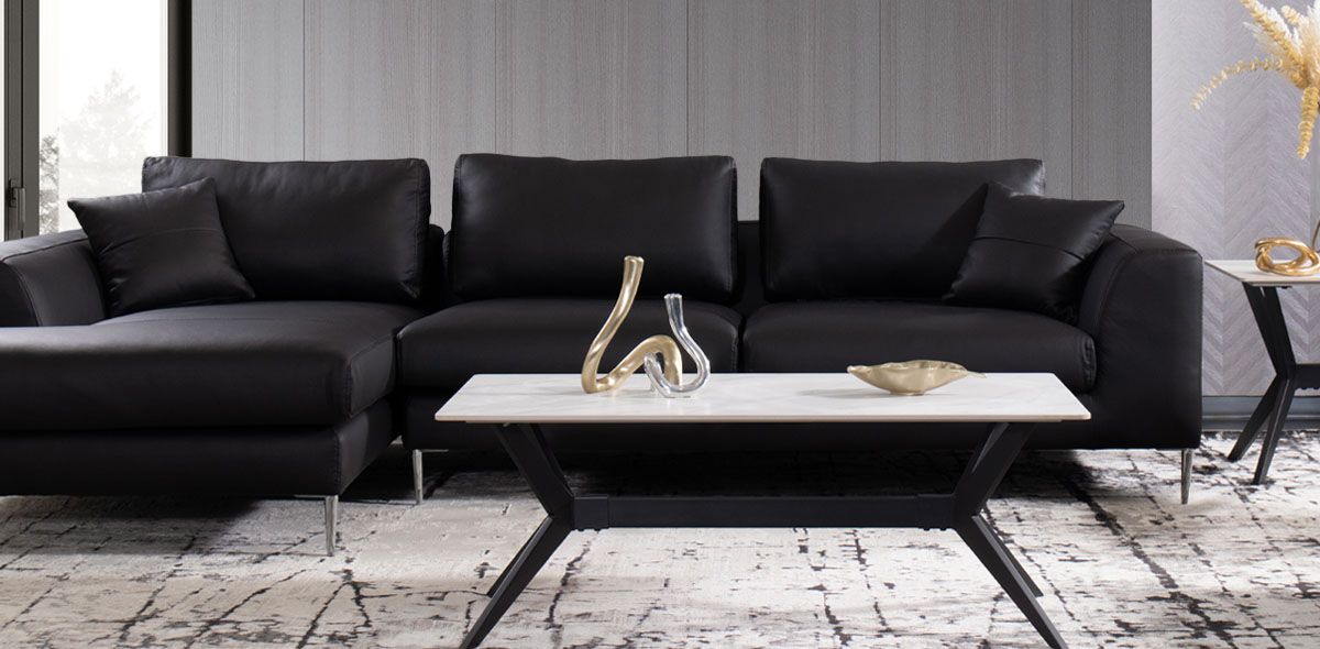 MANHATTAN SALA EN L DERECHA NEGRO PIEL MATCH
