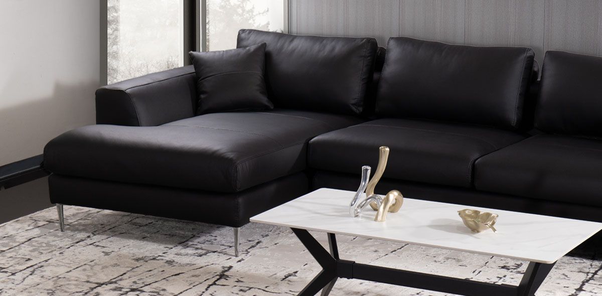 MANHATTAN SALA EN L DERECHA NEGRO PIEL MATCH