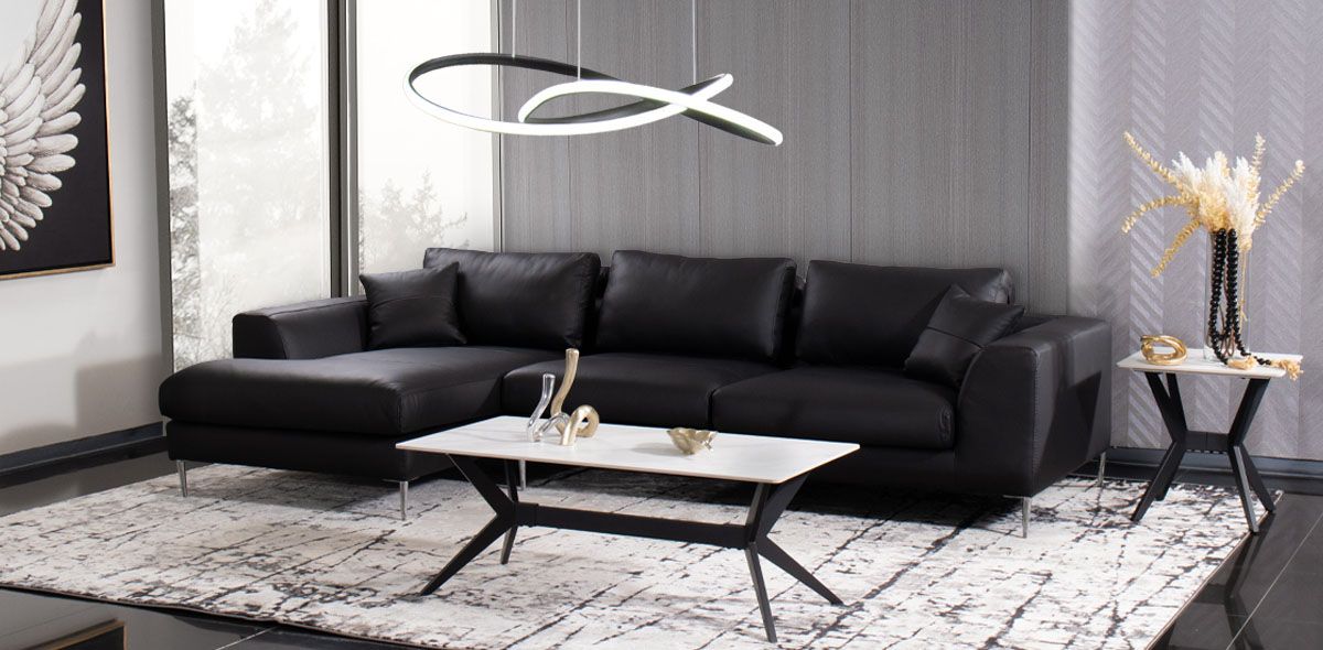 MANHATTAN SALA EN L DERECHA NEGRO PIEL MATCH