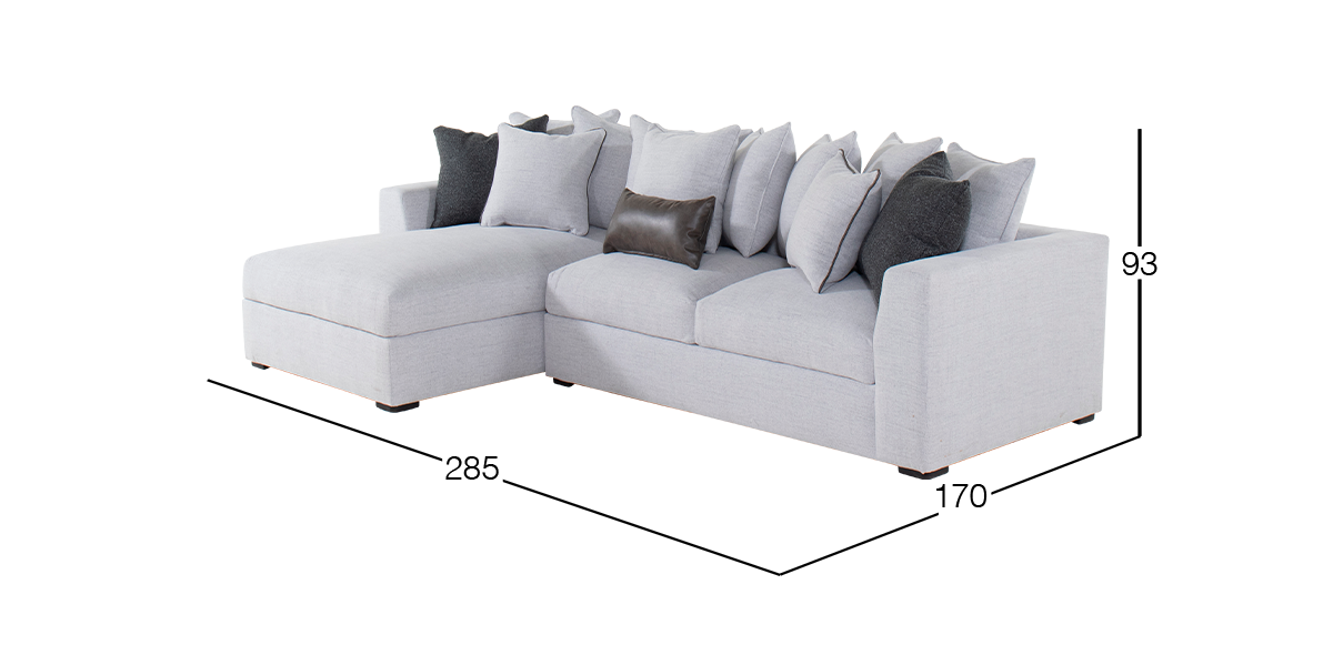 PIERO SALA MODULAR IZQUIERDA GRIS BRUNA SILVER