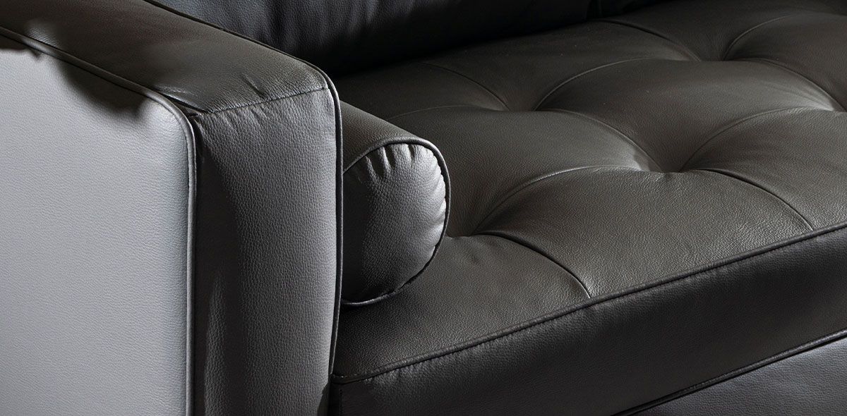 HAVEN SOFA PIEL MATCH GRIS