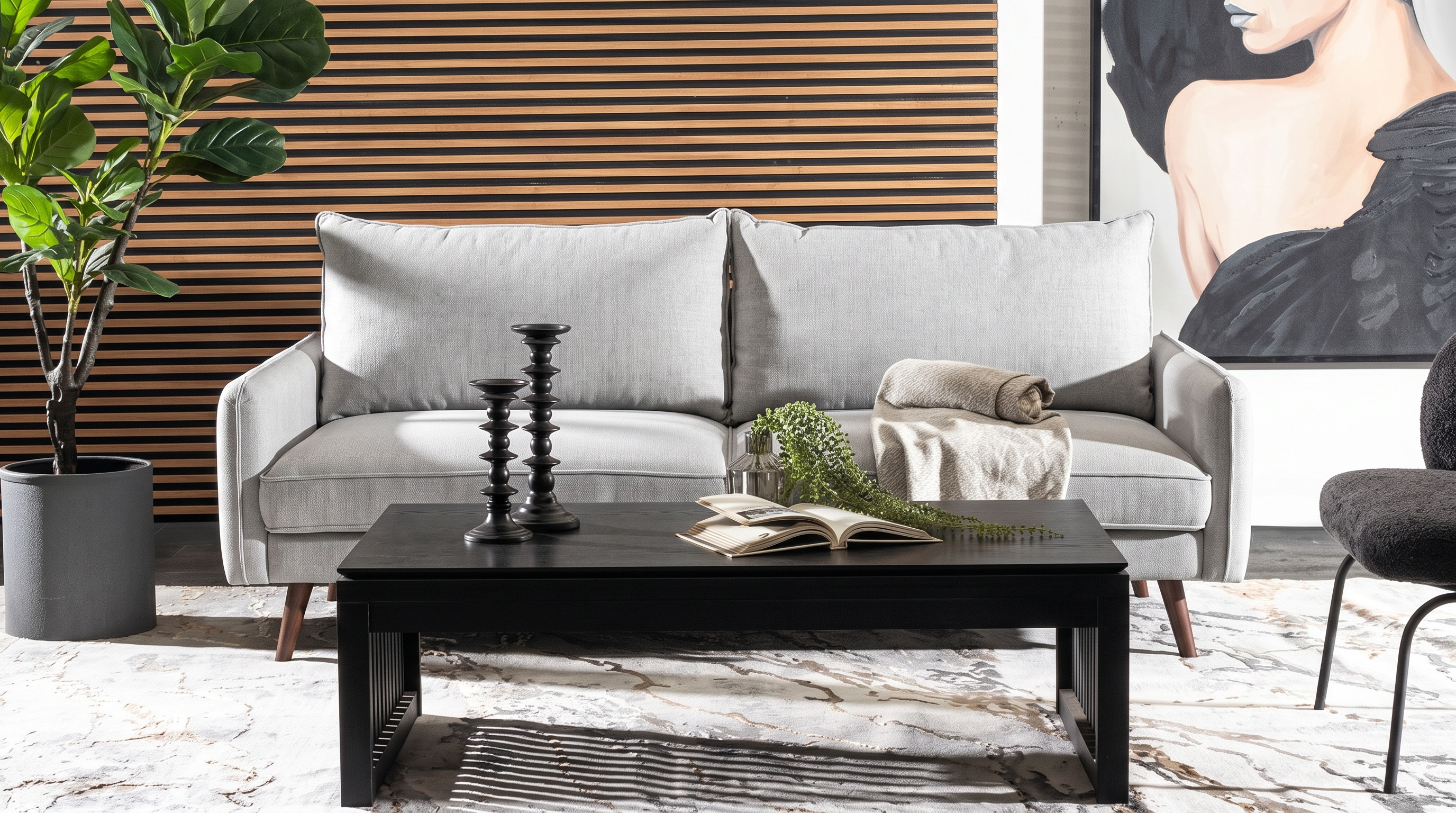 TUTTO SOFA NOGAL NATURAL GRIS